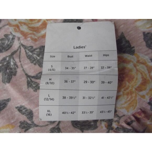 Bobbie Brooks Babydoll Top Womens Size Small Peach Pink Gold Floral knit tiered - Picture 11 of 12